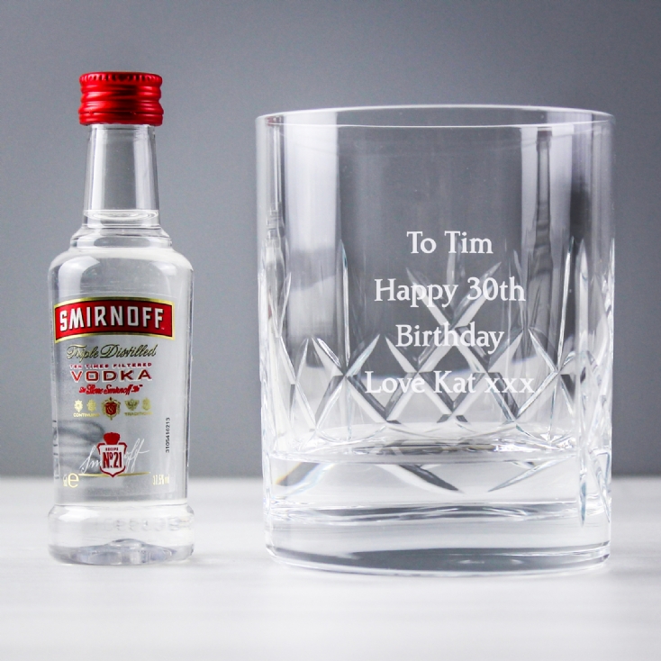 Personalised clearance vodka glass