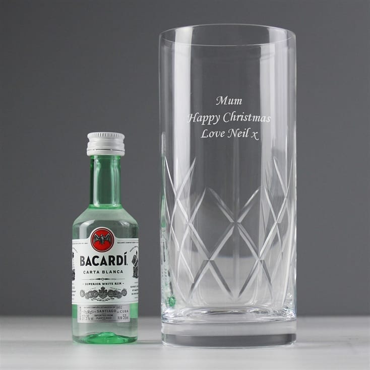 Personalised bacardi bottle labels