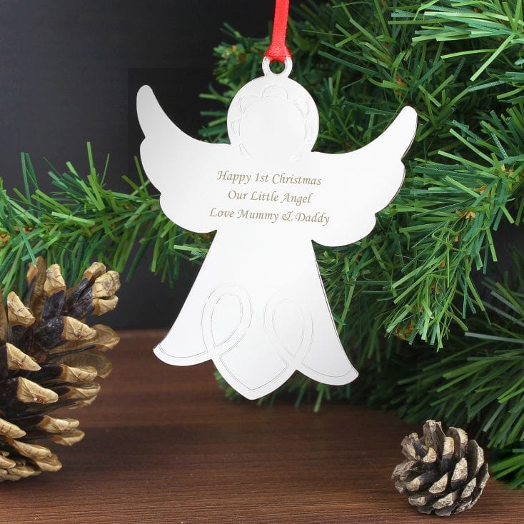 Angel Personalised Christmas Tree Decoration Find Me A Gift