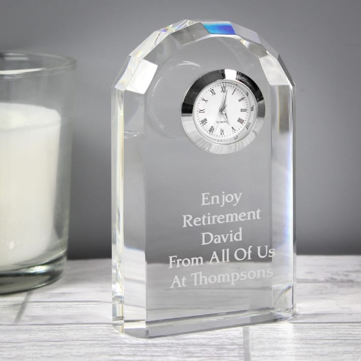 50th 40th 80th 90th 60th 21st 30th 70th ukgiftstoreonline Engraved Heart Crystal Glass Clock Any Birthday Gift 18th
