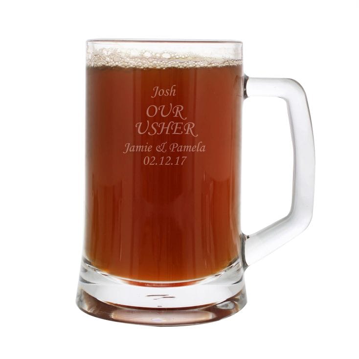 Personalised Happy Father/'s Day Glass Pint Stern Tankard