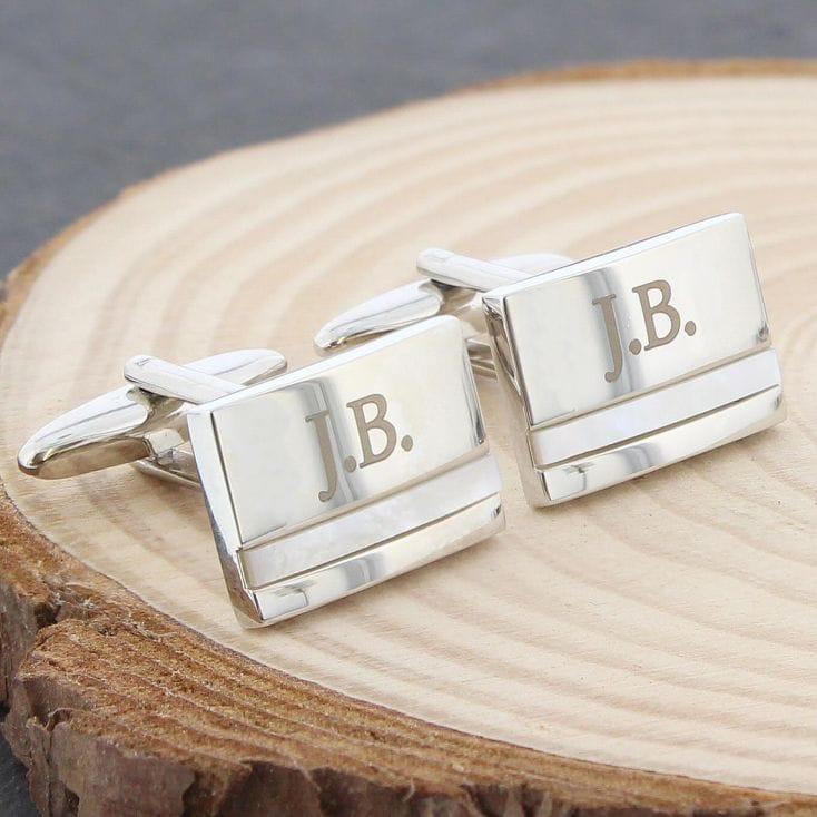 Mother of Pearl Personalised Cufflinks