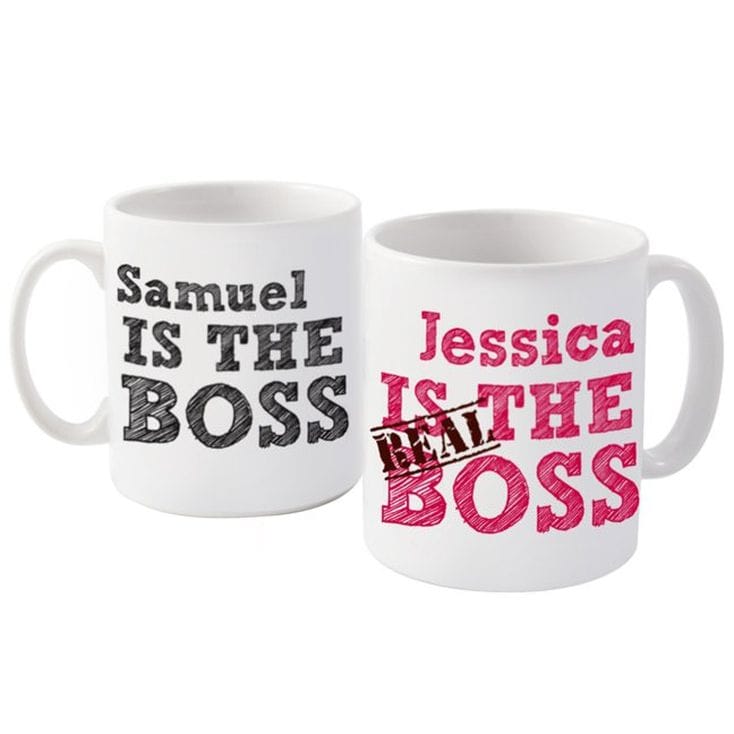 The Real Boss Personalised Mug Gift Set 