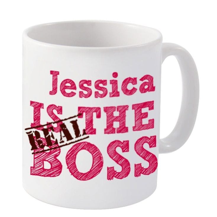 The Real Boss Personalised Mug Gift Set 