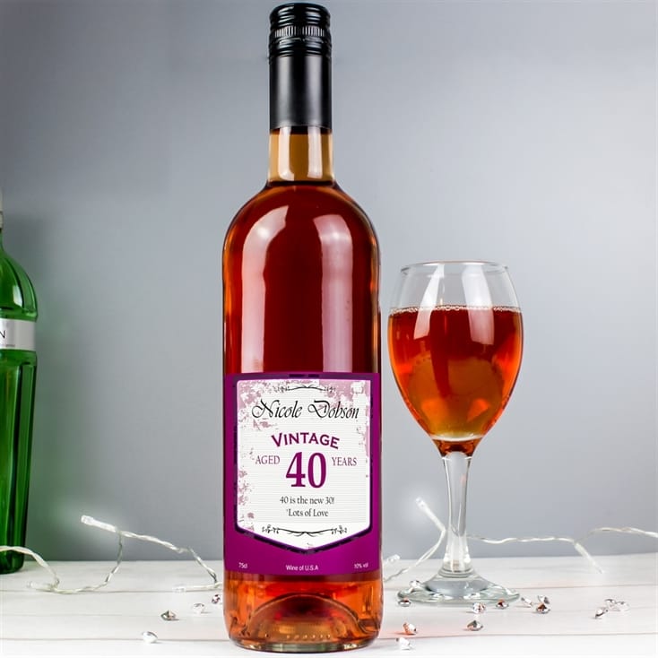 30th Birthday Personalised Rosé Wine