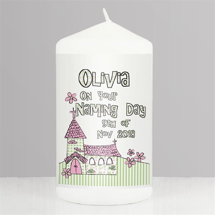 Whimsical Church Personalised Candle