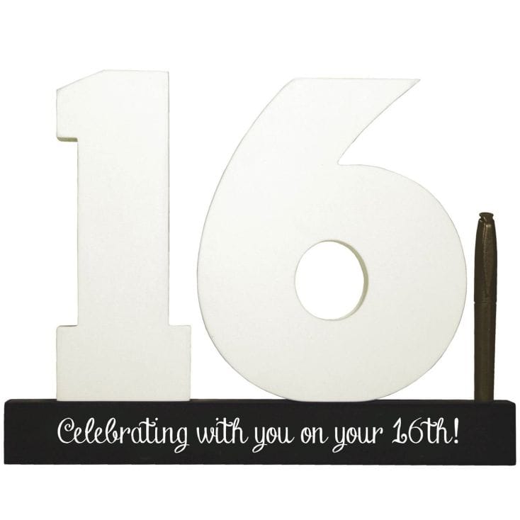 16th Birthday Signature Number