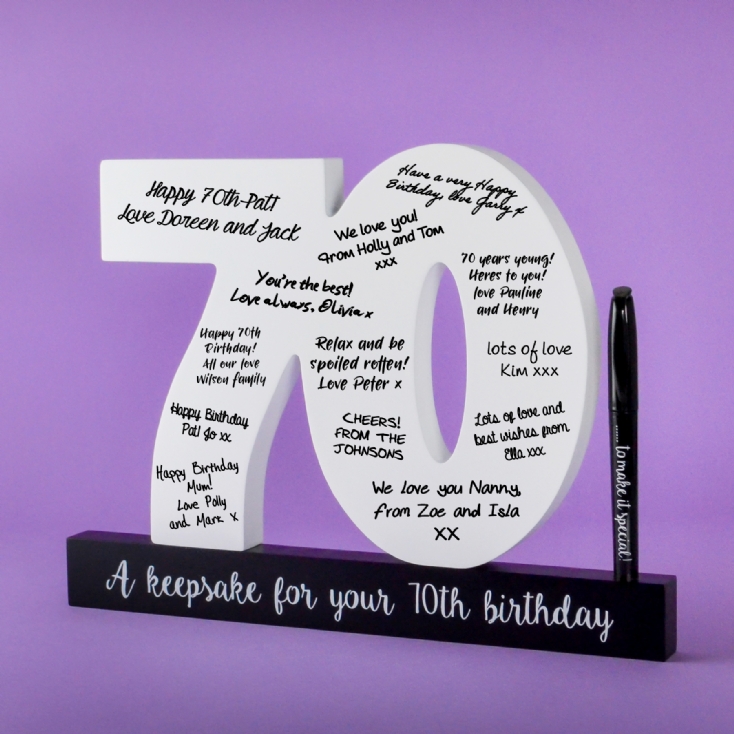 70 Birthday Signature Number | Find Me A Gift