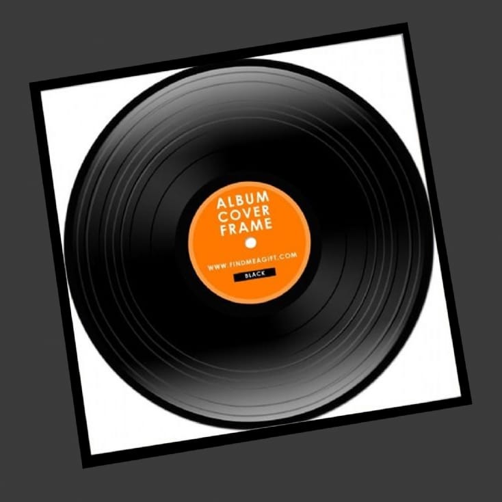 Black Personalised Record Album Frame