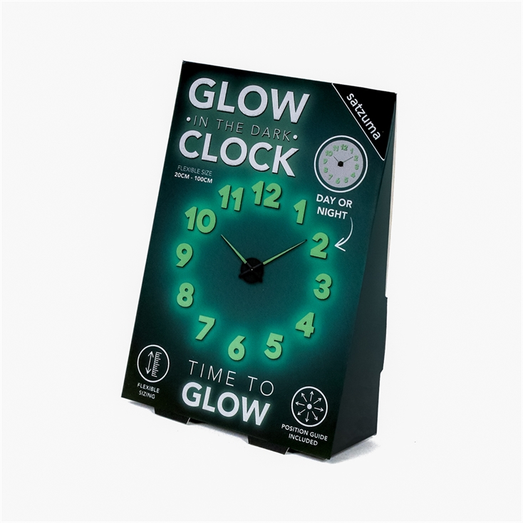 eYotto 12 inch lichtgevende stille wandklok met instelbare helderheid