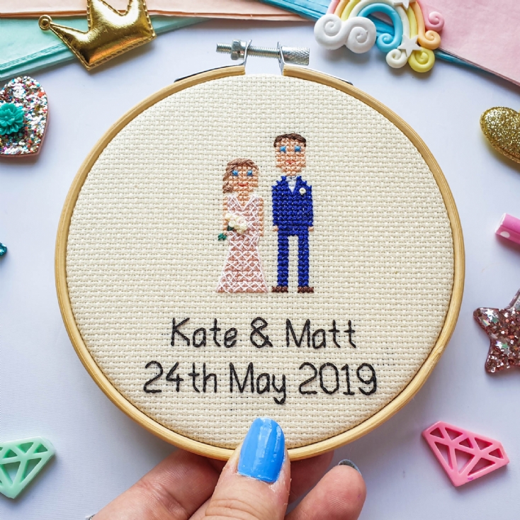 Hand Stitched Personalised Family Portraits