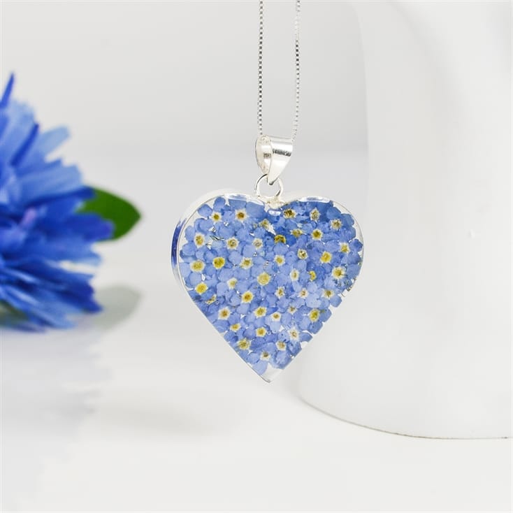 Forget Me Not Heart Pendant
