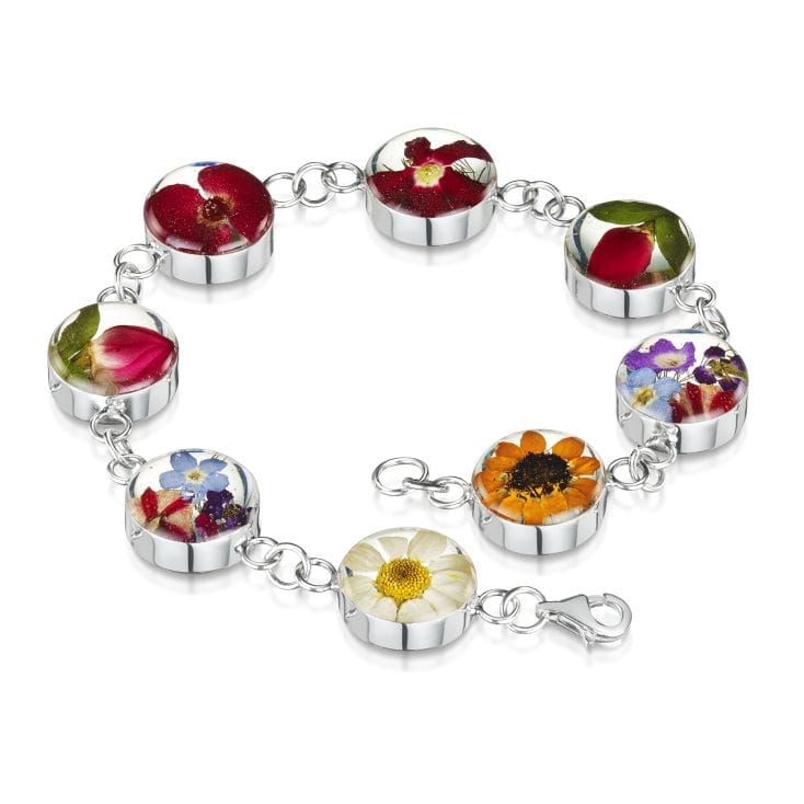 Real Flower Bracelet With Mixed Blooms