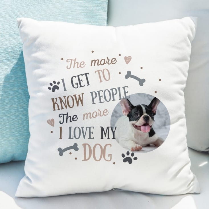 I Love My Dog Photo Upload Cushion 
