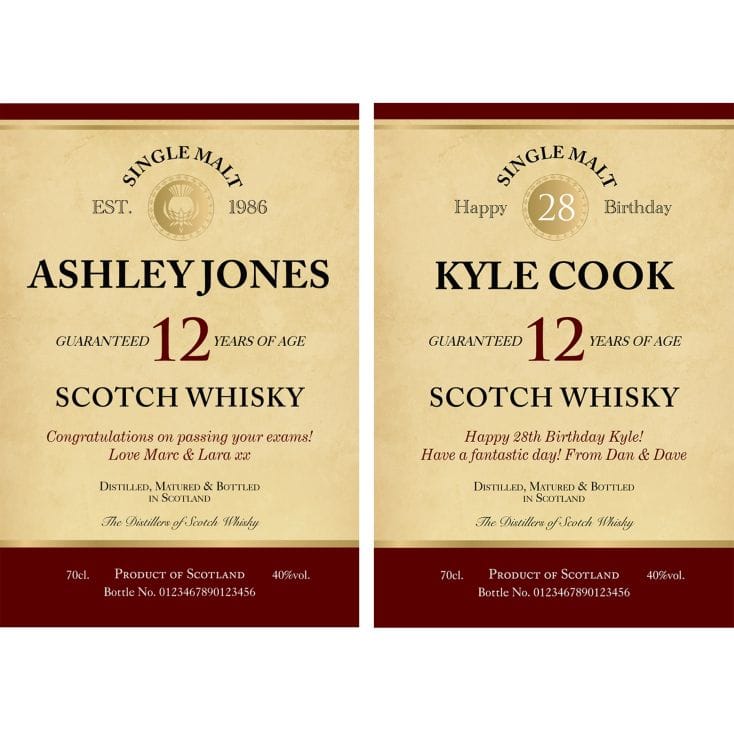 Personalised whiskey labels uk