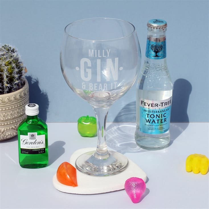 Personalised Gin and Bear It Gin Gift Set