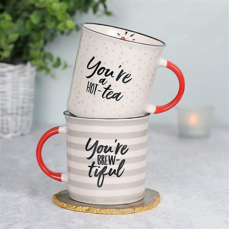 Personalised Couples Tea Themed Mug Set Find Me A Gift