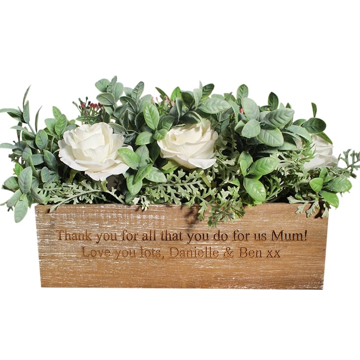 Personalised Artificial Flower Box