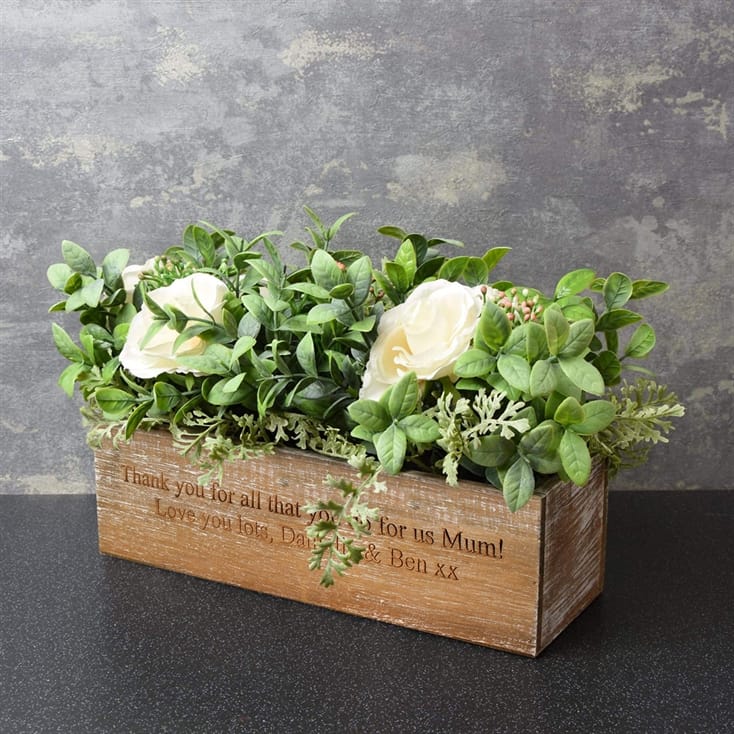 Personalised Artificial Flower Box Find Me A Gift