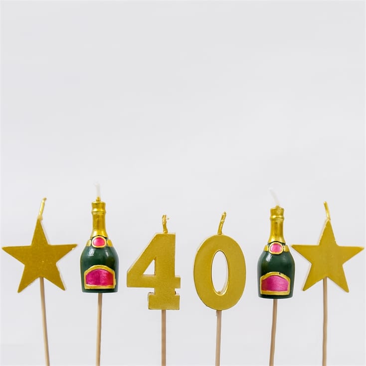 40th Birthday Cake Candles Find Me A Gift