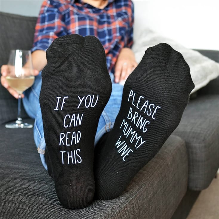 Personalised Hidden Message Socks - Please Bring Wine/Beer