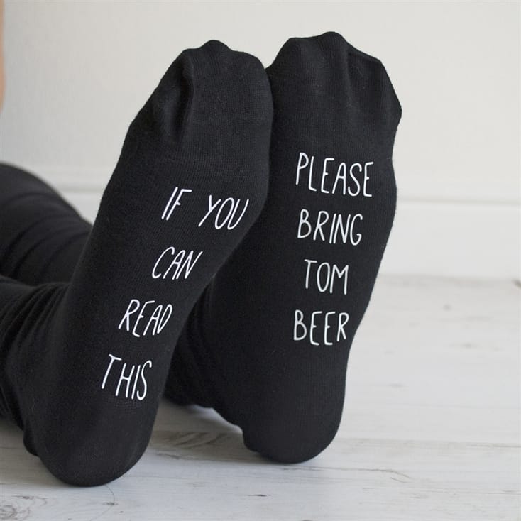 Personalised Sole Socks - Please Bring Wine/Beer
