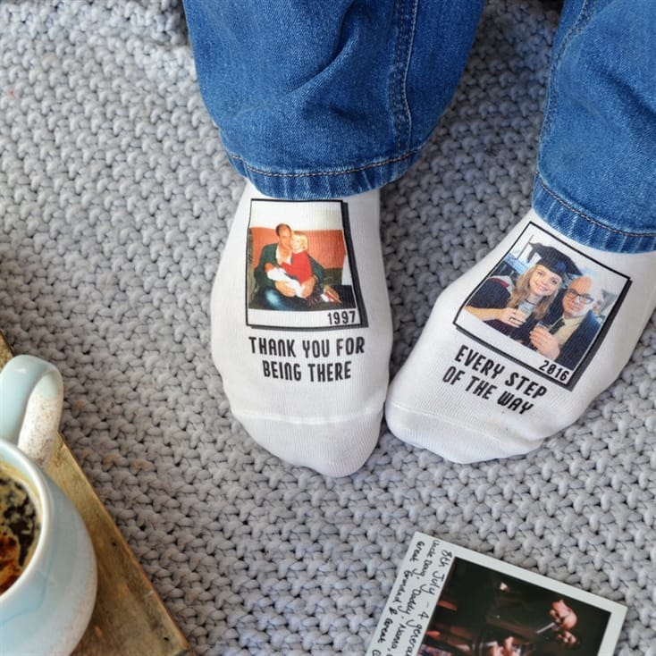 Personalised With You Every Step of The Way Photo Socks