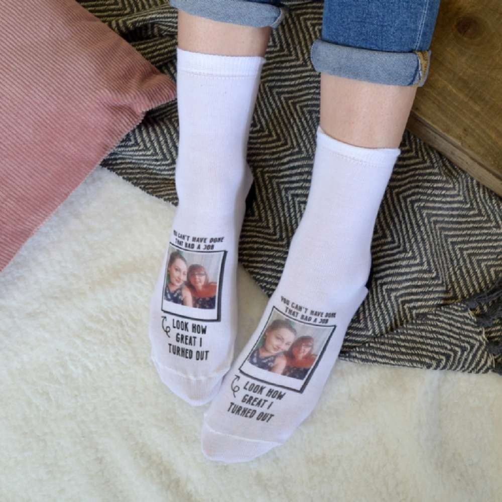 Personalised "Not Done a Bad Job" Mum Photo Socks