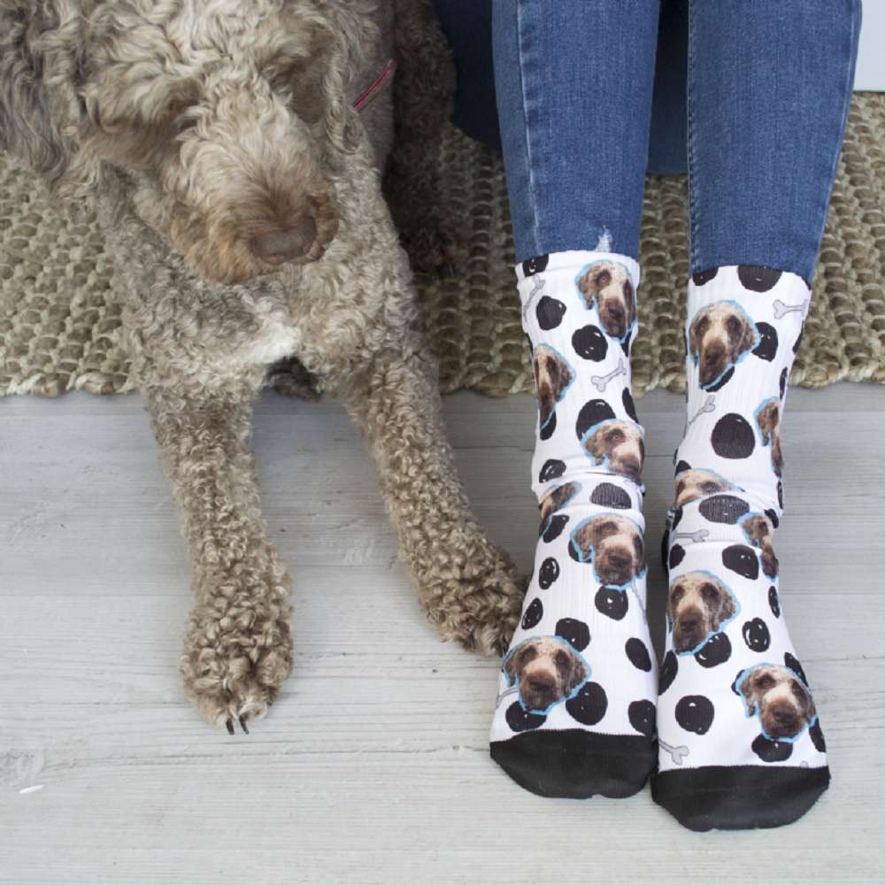 personalised dog on socks
