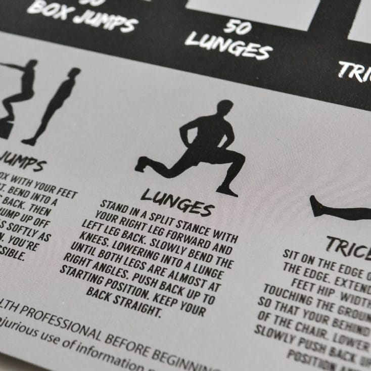 100 Day Fitness Challenge Scratch Off Poster