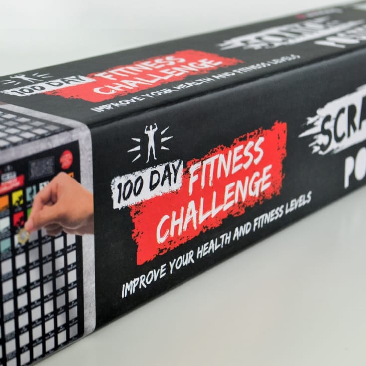 100 Day Fitness Challenge Scratch Off Poster