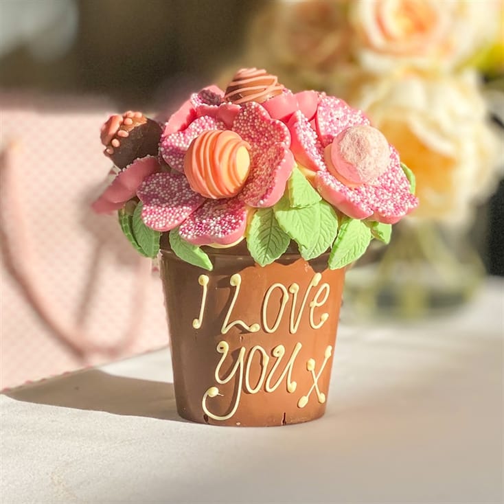 Personalised Chocolate Flower Pot