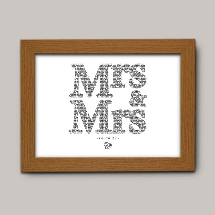 Personalised Mr and Mrs Print Gift Voucher