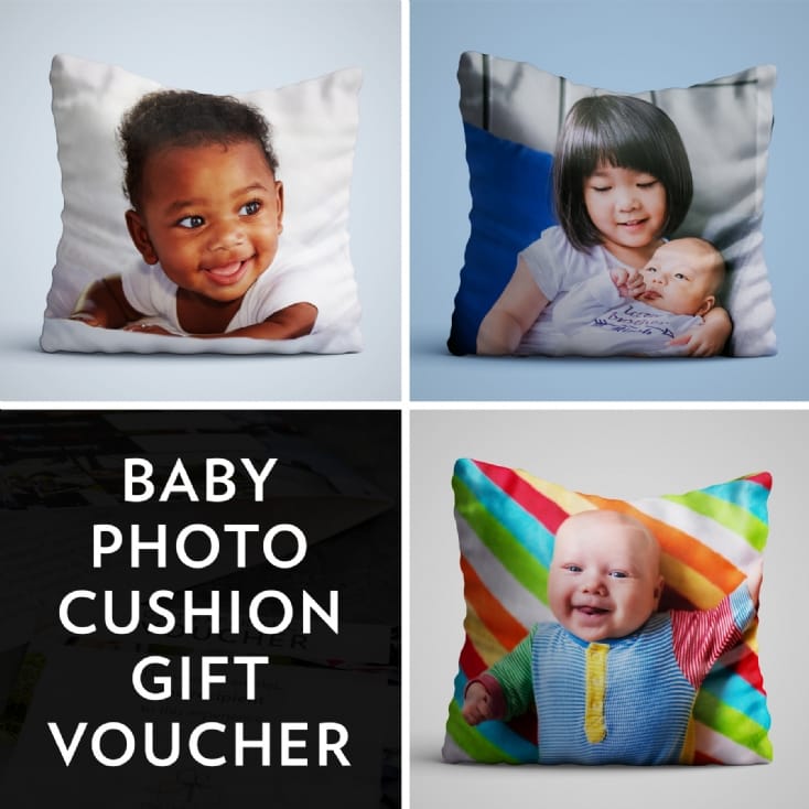 Personalised Baby Photo Cushion Gift Voucher