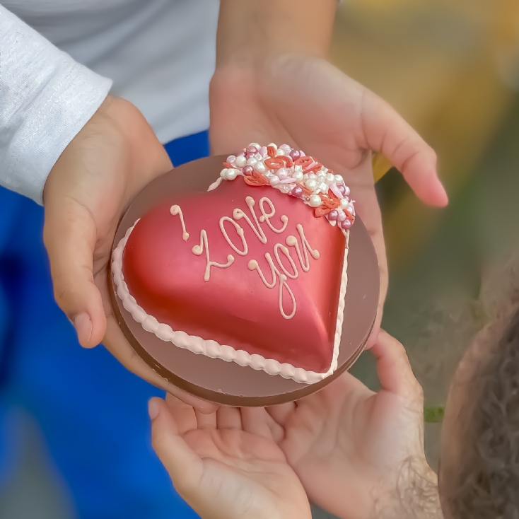 Personalised Mini Red Lustre Chocolate Smash Heart