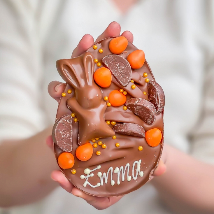 Personalised Chocolate Orange Loaded Easter Egg