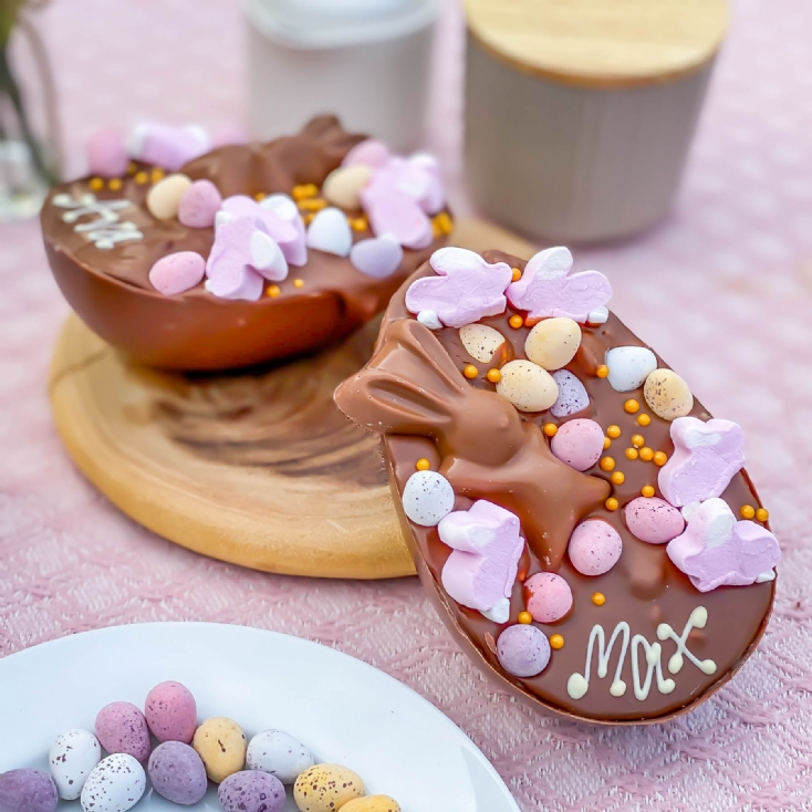 Personalised Rocky Road Half Loaded Easter Egg