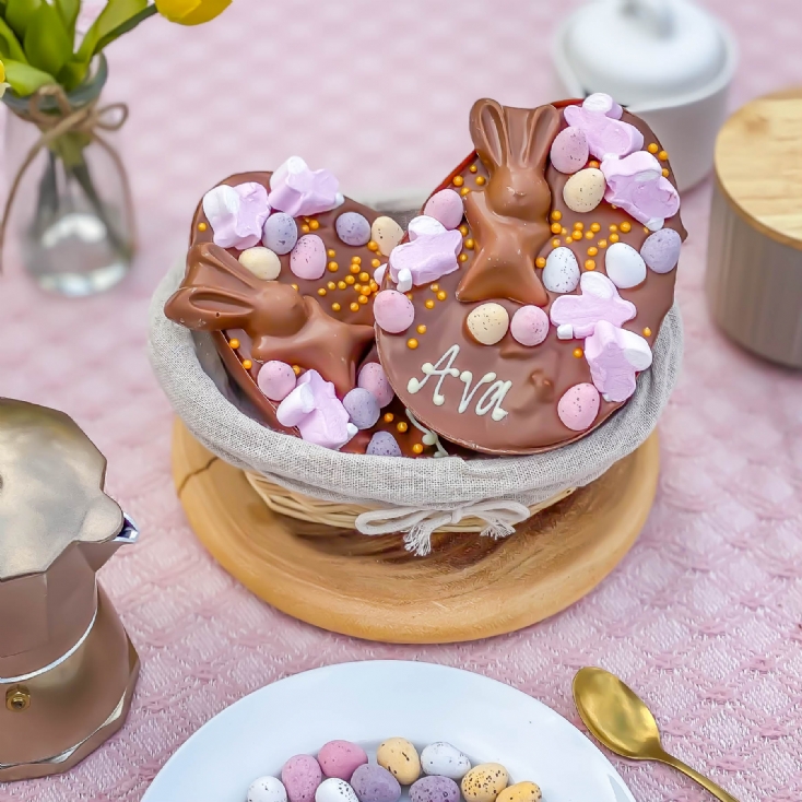Personalised Rocky Road Half Loaded Easter Egg