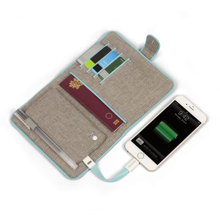 Portable Powerbank Passport Case