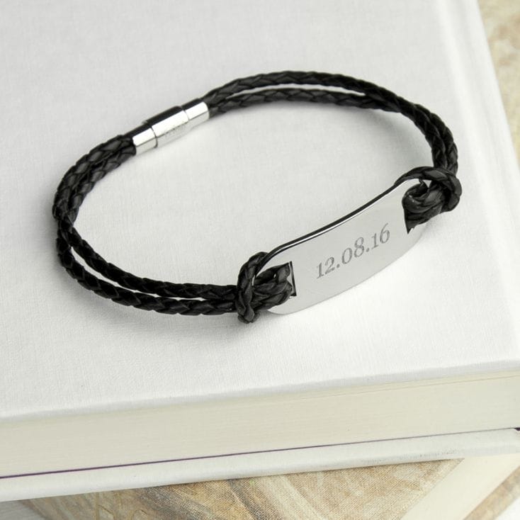 Personalised Men's Statement Leather Bracelet