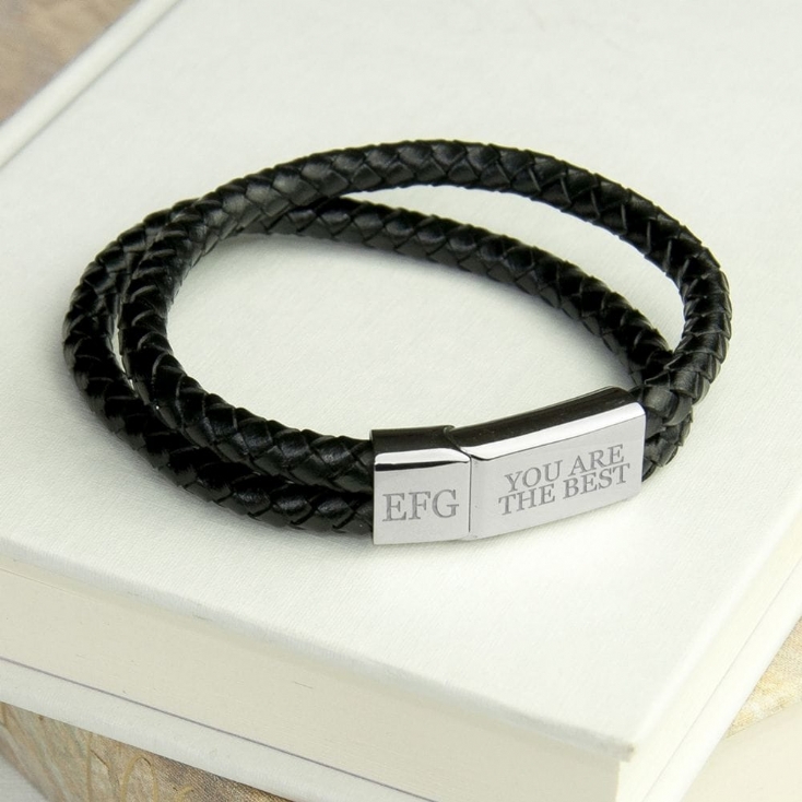 Best men's leather bracelet discount