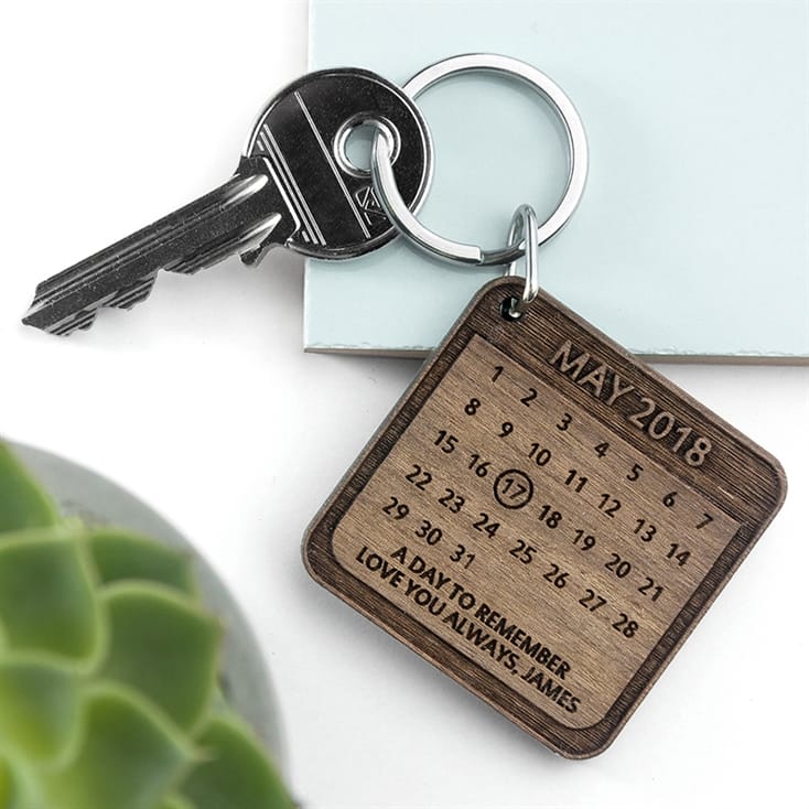Personalised A Day To Remember Wooden Keyring