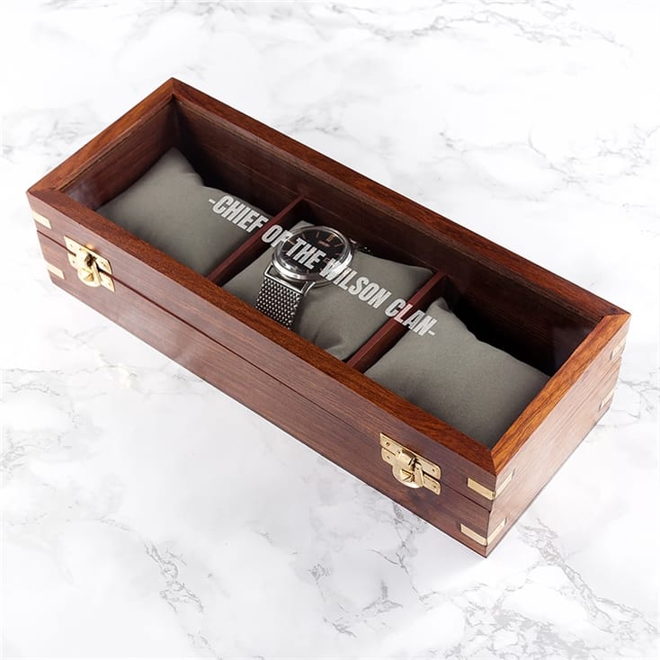 Wooden Personalised Watch Box