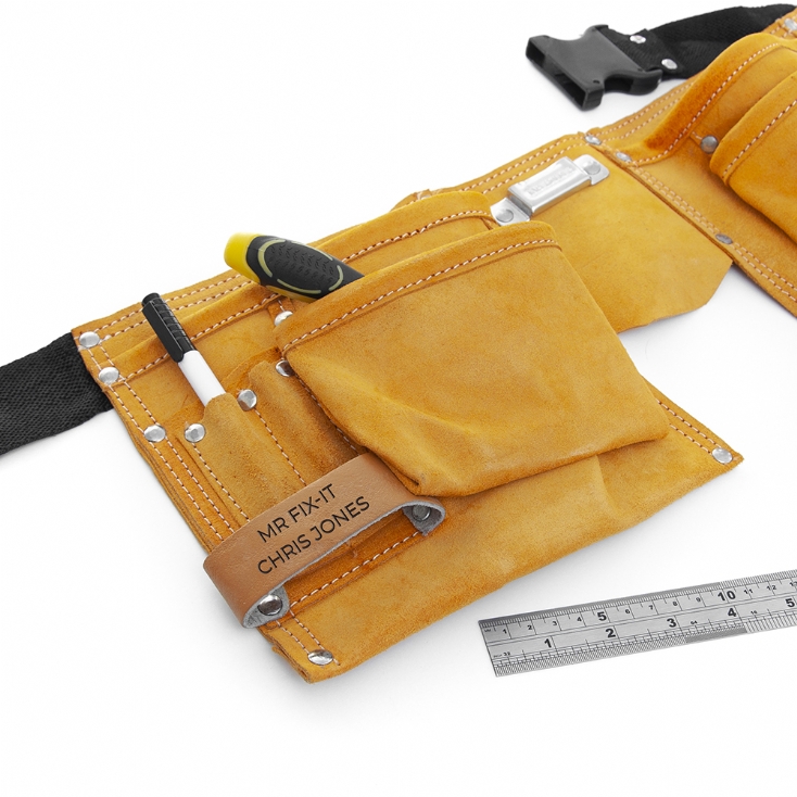Personalised 11 Pocket Leather Tool Belt