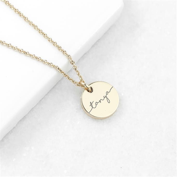 Personalised Disc Necklace with Name
