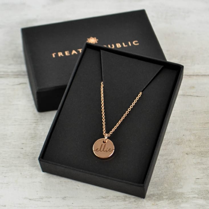 Personalised Disc Necklace with Name