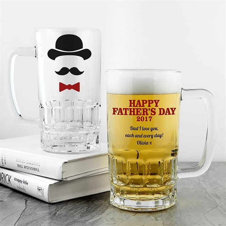 Father's Day Gentleman Dad Beer Glass
