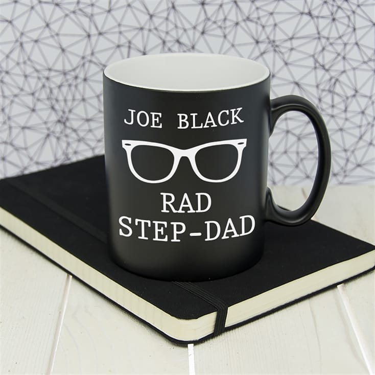 Personalised Black Rad Stepdad Mug