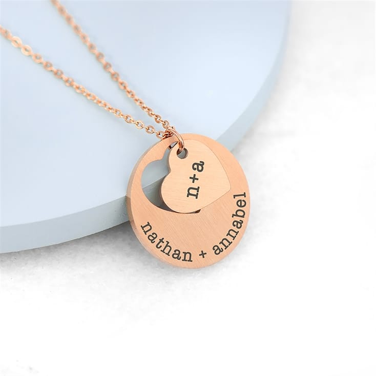 Personalised Cut-Out Heart Shape Necklaces