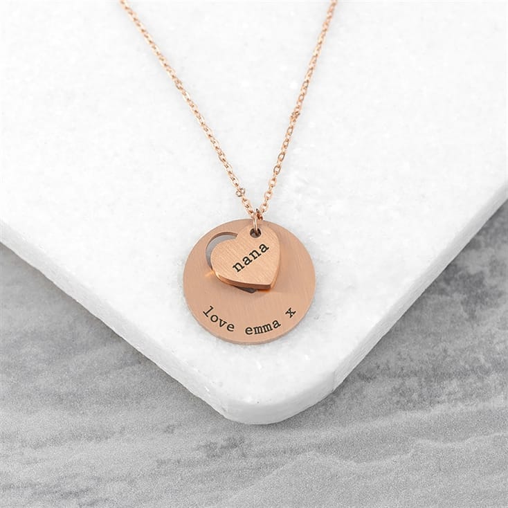 Personalised Cut-Out Heart Shape Necklaces